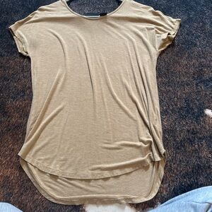 Adrienne Vittadini Camel Short Sleeve Tee
